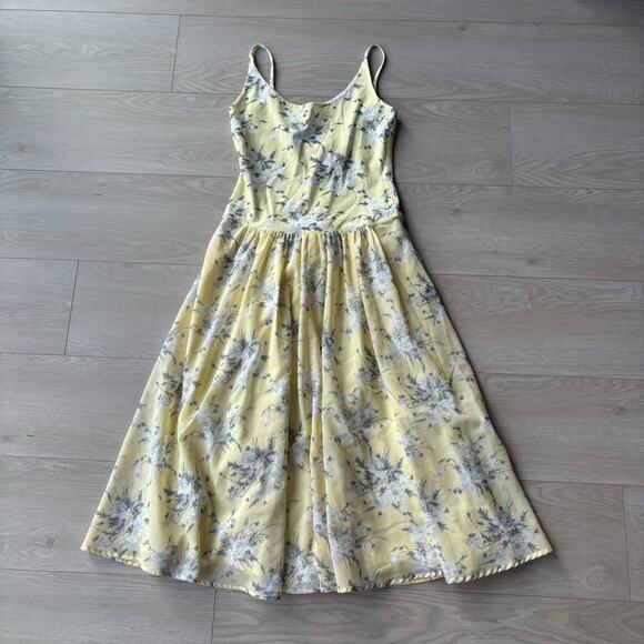 Rebecca Taylor Lemon Rose Jersey Midi Dress - Picture 3 of 8
